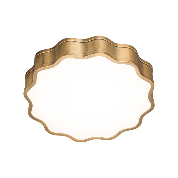 Dweled Vaughan 16in LED Flush Mount 3000K in Aged Brass FM-671